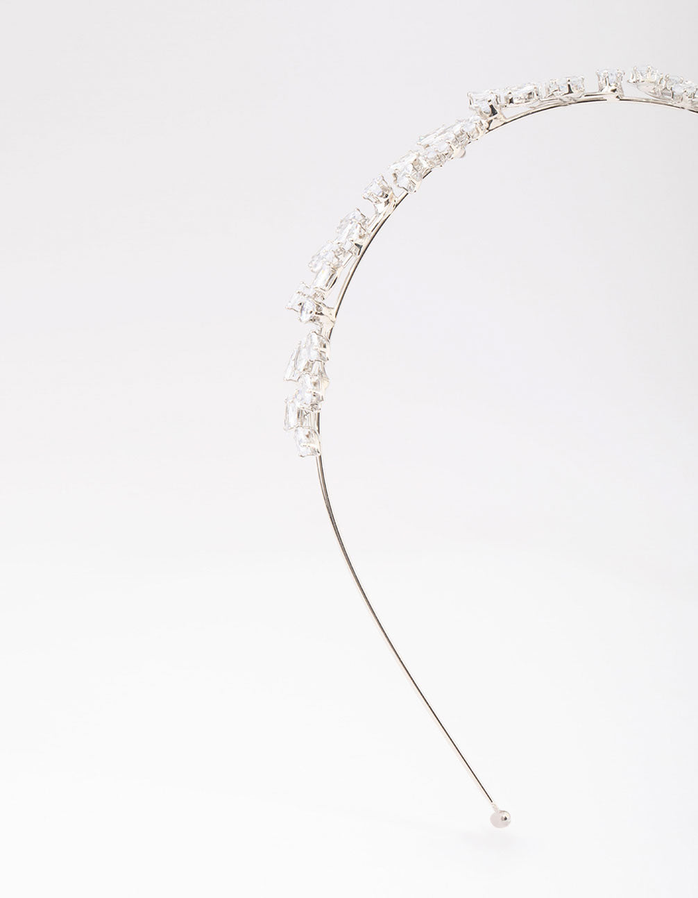 Silver Marquise Round Leaf Headband