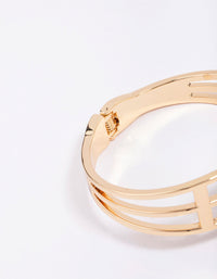 Gold Large Pearl Bangle - link has visual effect only