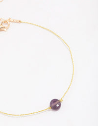 Gold Amethyst Bracelet - link has visual effect only
