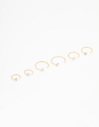 Gold Plated Surgical Steel Diamante Faux Nose Piercing Pack - link has visual effect only