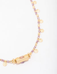 Gold Plated Semi-Precious Barrel Necklace - link has visual effect only