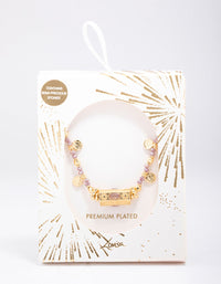 Gold Plated Semi-Precious Barrel Necklace - link has visual effect only