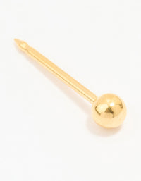 24KT Gold Plated Surgical Stainless Steel 3MM Ball Piercing Stud - link has visual effect only