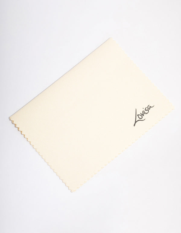 Cream Fabric Polishing Cloth