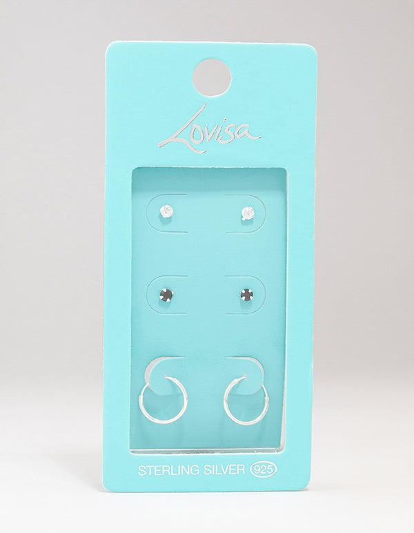 Sterling Silver Cubic Zirconia Earring Pack