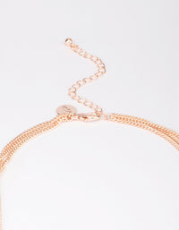 Rose Gold Stone Tassel Necklace - link has visual effect only