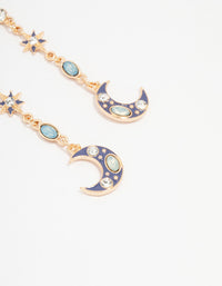 Gold Celestial Drop Earrings - link has visual effect only
