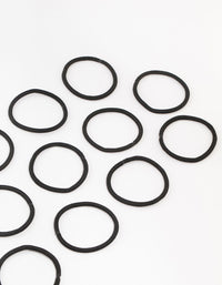 Black Basic Fabric Hair Tie - link has visual effect only