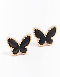 Gold Butterfly Stud Earrings - link has visual effect only