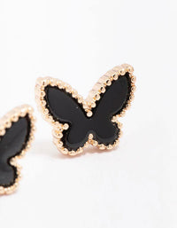 Gold Butterfly Stud Earrings - link has visual effect only