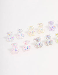 Silver Gummy Bear Earring 8-Pack - link has visual effect only