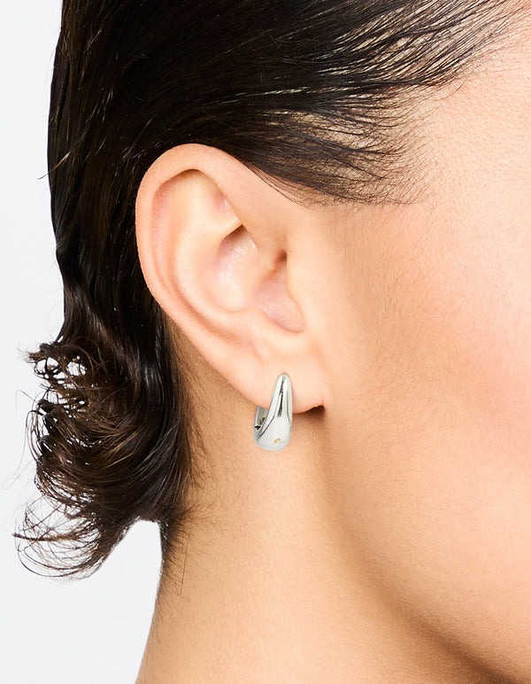 Waterproof Stainless Steel Mini Drop Huggie Earrings