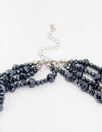 Silver Midnight Cord Choker Necklace - link has visual effect only