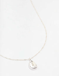 Silver Plated Dainty Drop Twist Necklace - link has visual effect only