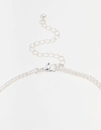 Silver Cubic Zirconia Butterfly Necklace - link has visual effect only