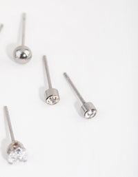 Surgical Steel Love Stud Earrings 3-Pack - link has visual effect only