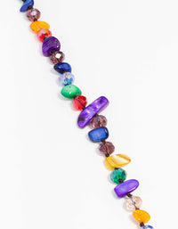 Gold Multicoloured Genuine Shell Necklace - link has visual effect only