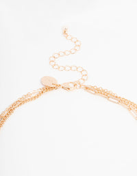 Gold Plated Triple Row Layered Evil Eye Necklace - link has visual effect only