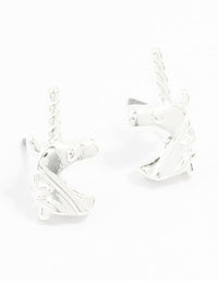 Silver Unicorn Head Stud Earrings - link has visual effect only