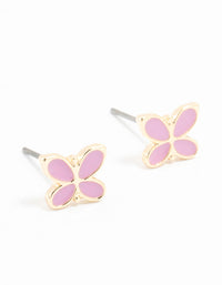 Gold  Butterfly Stud Earrings - link has visual effect only