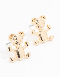 Gold  Teddy Stud Earrings - link has visual effect only
