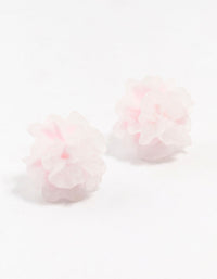 Plastic Dahlia Flower Stud Earrings - link has visual effect only