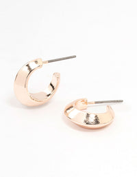 Rose Gold Pointed Huggie Earrings - link has visual effect only