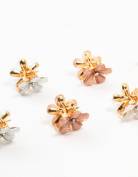 Gold Diamante Mini Flower Clips - link has visual effect only