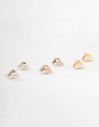 Mini Colourful Acrylic Claw Clips 4-Pack - link has visual effect only