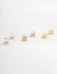 Mini Colourful Acrylic Claw Clips 4-Pack - link has visual effect only