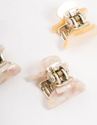 Mini Colourful Acrylic Claw Clips 4-Pack - link has visual effect only