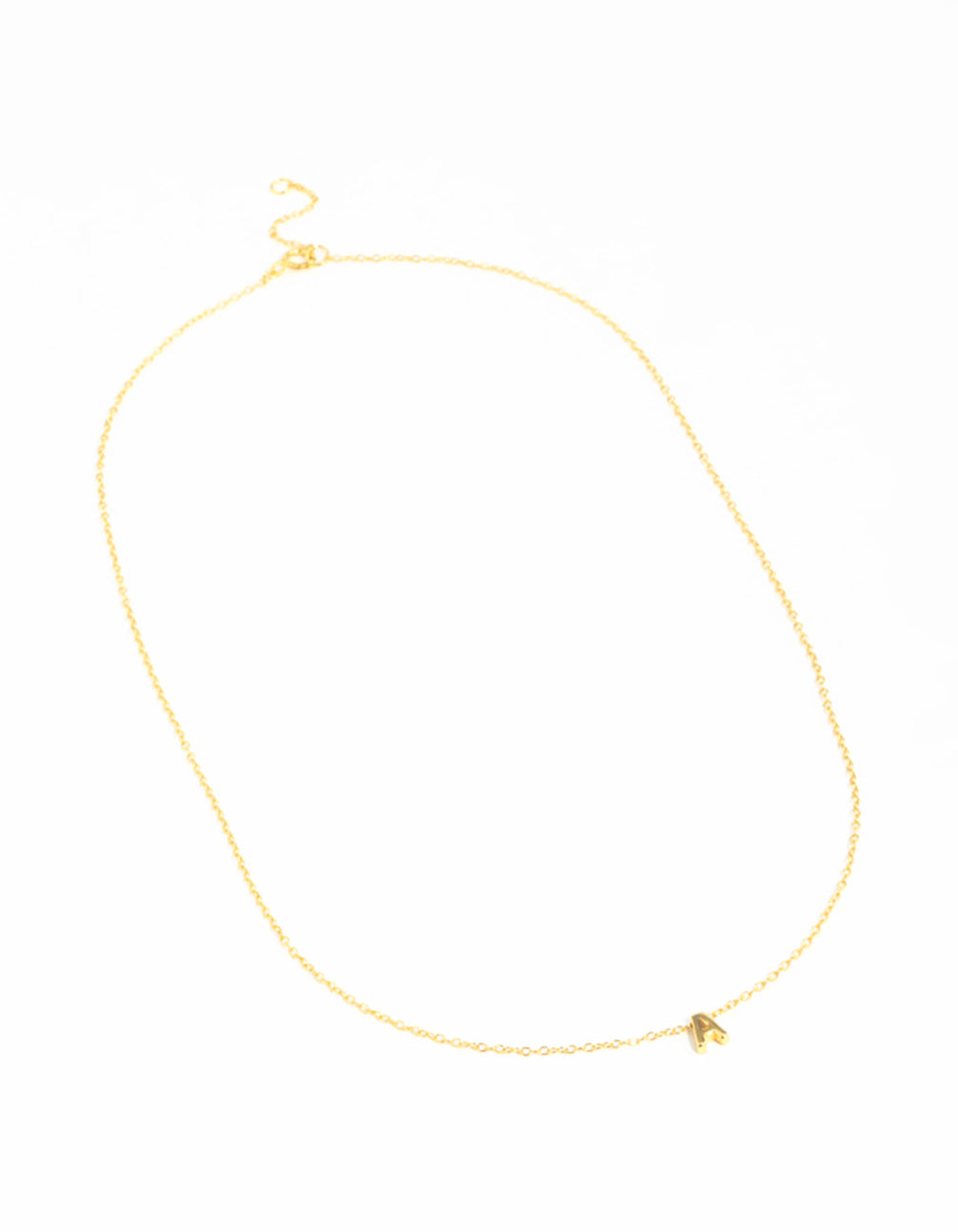 Gold Plated Sterling Silver Initial A Necklace