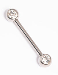 Titanium Crystal Nipple Ring - link has visual effect only