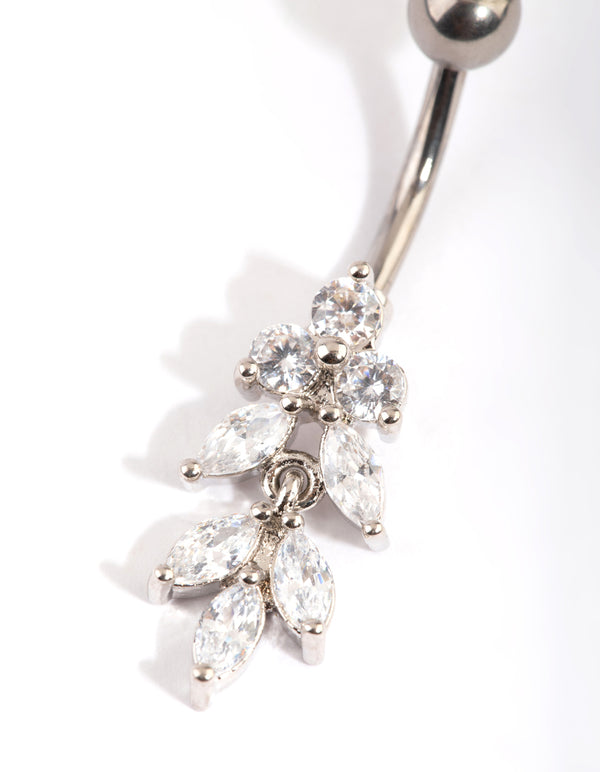 Titanium Marquise Drop Belly Ring
