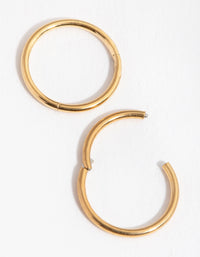 Gold Plated Surgical Steel Sleeper Earrings 8MM - link has visual effect only