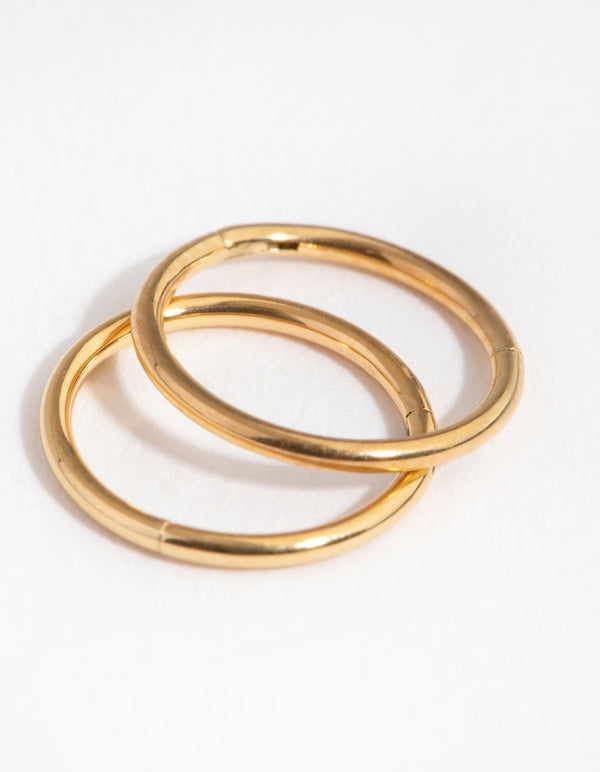 Gold Plated Surgical Steel Sleeper Earrings 8MM