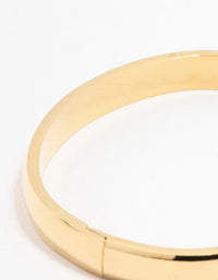 Waterproof Gold Plated Stainless Steel Classic Smooth Bangle - link has visual effect only