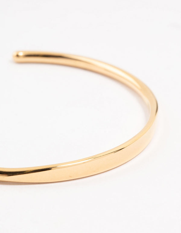 Waterproof Gold Plated Stainless Steel Slim Wrist Cuff