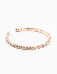 Rose Gold Diamante Cup Chain Wrist Cuff - link has visual effect only
