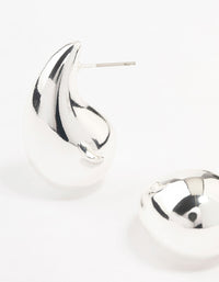 Silver Plated Teardrop Bubble Stud Earrings - link has visual effect only