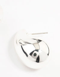 Silver Plated Teardrop Bubble Stud Earrings - link has visual effect only