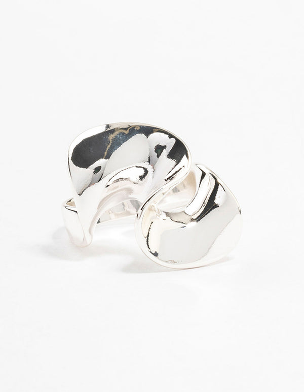 Silver Plated Metal Twisted Rings