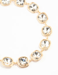 Gold Diamante Round Necklace - link has visual effect only
