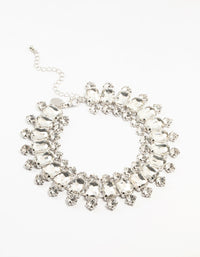 Silver Diamante Choker Necklace - link has visual effect only