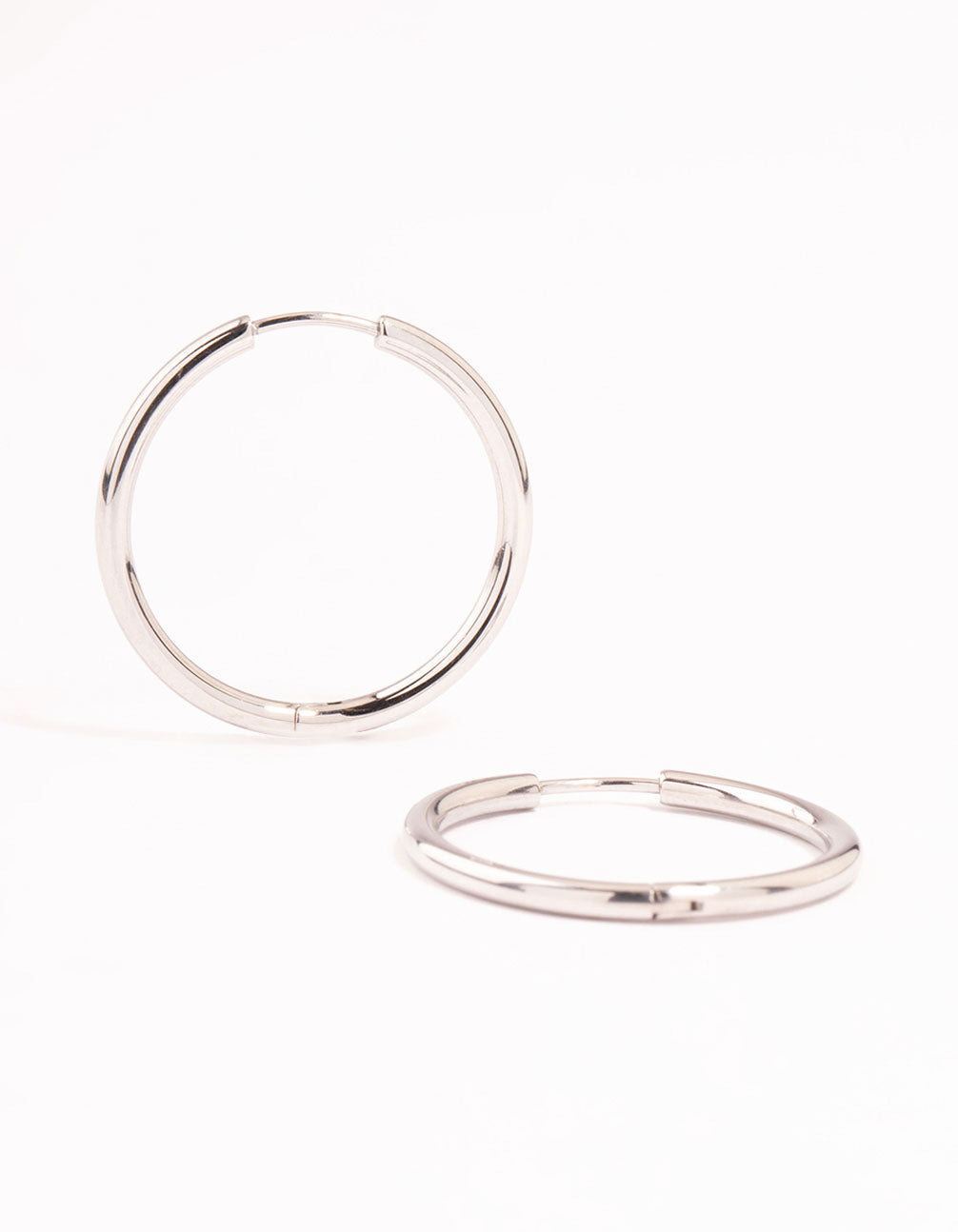 Surgical Steel Polished Hoop Earrings