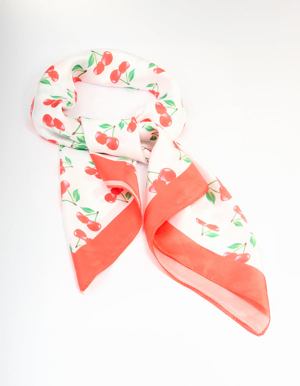 Classic Cherry Fabric Scarf