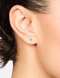 Baby Blue Czech Bohemia Crystal Sterling Silver Stud Earrings - link has visual effect only