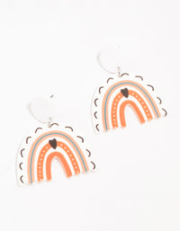 Acrylic Rainbow Disc Drop Earrings - link has visual effect only