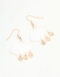 Acrylic Pearl Rain Cloud Drop Earrings - link has visual effect only