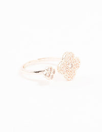 Rose Gold Open Flower Ring - link has visual effect only